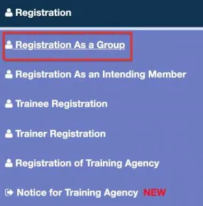 Registration as a Group