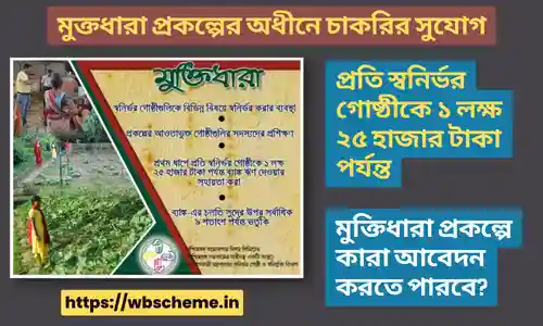 {WB} Muktidhara Scheme {মুক্তিধারা} Self Help Group 2022