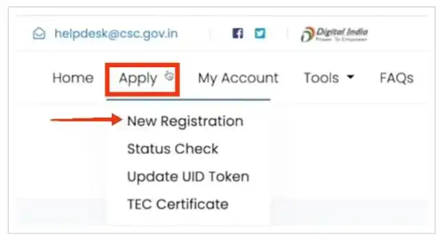 apply for CSC registration