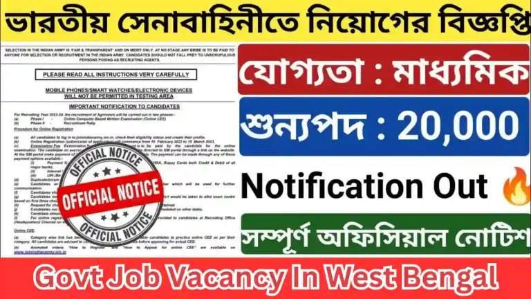 Govt Job Vacancy In West Bengal, Jobs In Durgapur Near Me