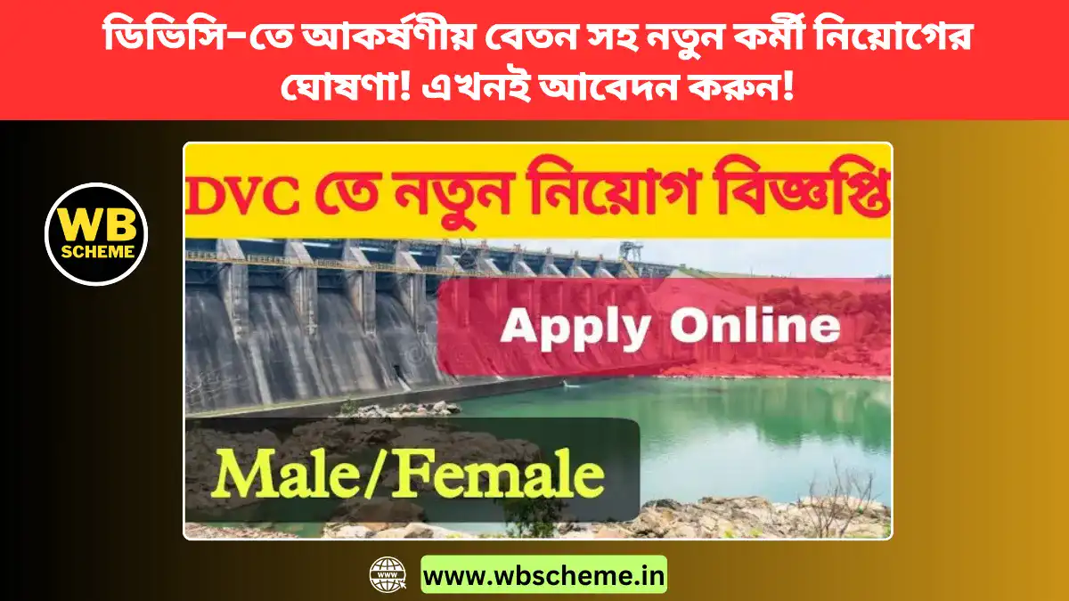 ডিভিসি-তে আকর্ষণীয় বেতন সহ নতুন কর্মী নিয়োগের ঘোষণা! এখনই আবেদন করুন!